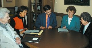 photo of Diocesan Council of Catholic Women members meeting with State Representative David Ward