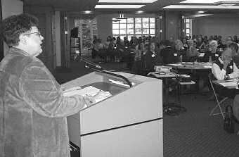photo of VIRTUS trainer speaking at an awareness session in Madison