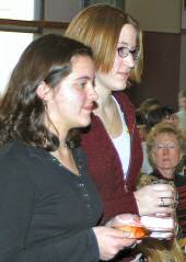 photo of high school students bringing up Offertory gifts