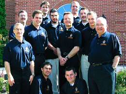 photo of Diocese of Madison seminarians with Fr. Jim Bartylla and Bishop Morlino
